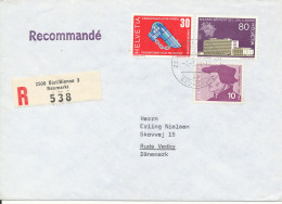 Switzerland Registered Cover Sent To Denmark Biel/Bienne 3 Neumarkt 4-3-1970 - Covers & Documents