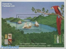 Virgin Islands 1992 Discovery Of America S/s, Mint NH, History - Transport - Coat Of Arms - Explorers - Ships And Boats - Explorateurs