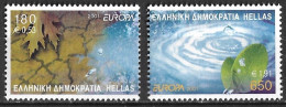 GREECE 2001 Europe / CEPT Set 4 Sides Perforated MNH Vl. 2105 / 2106 - Unused Stamps