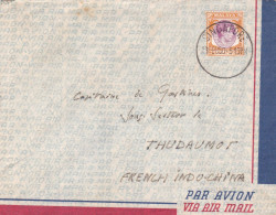 From Singapore To French Indochina - 1950 - Singapore (...-1959)