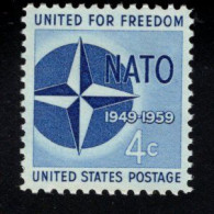 204354630 1956 SCOTT 1070 (XX) POSTFRIS MINT NEVER HINGED  - ATOMS FOR PEACE - Unused Stamps