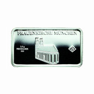 Germany Silver Ingot Bar Proof 2.5g Landmarks Munich Frauenkirche 03850 - Commemorative