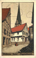 Mülheim Ruhr - Bogenstrasse - Stein Zeichnung - Muelheim A. D. Ruhr