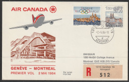 1984, Air Canada, Erstflug, Genf - Montreal Canada - First Flight Covers