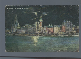 CPA - Etats-Unis - New-York - Riverfront At Night - Non Circulée - Hudson River