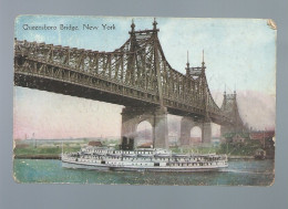 CPA - Etats-Unis - New-York - Queensboro Bridge - Circulée - Puentes Y Túneles