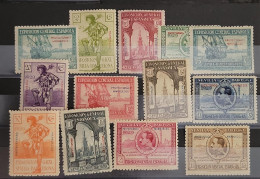 O) 1929 SPANISH MORROCO, PROTECTORADO MARRUECOS OVERPRINT, SANTA MARIA AND VIEW OF SEVILLE, HERALD OF BARCELONA, EXPOSIC - Maroc Espagnol