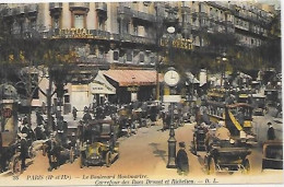 CPA Paris Boulevard Montmartre Carrefour Des Rues Drouot Et Richelieu - Arrondissement: 02