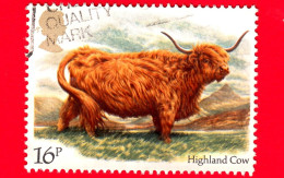 INGHILTERRA - GB - GRAN BRETAGNA - Usato 1984 - Bovini Britannici - Uro - Highland Cattle (Bos Primigenius Taurus) - 16 - Usados