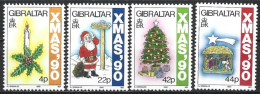 Gibraltar 1990. Scott #581-5 (MNH) Christmas  (Complete Set) - Gibraltar