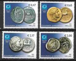 GREECE 2004 Olympic Sports 17 Th Issue Coins Complete MNH Set Vl. 2222 / 2225 - Ungebraucht