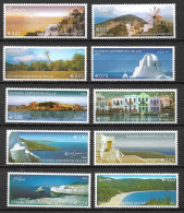 GREECE 2004 Greek Islands I 4 Sides Perforated Complete MNH Set Vl. 2253 /2262 - Nuovi