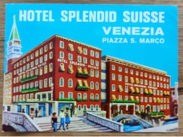 Italy Venezia Splendid Suisse Hotel Label Etiquette Valise - Hotelaufkleber
