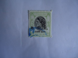 HONG  KONG  USED STAMPS  QUEEN  DUTY OVERPRINT B. OF E. - Sonstige & Ohne Zuordnung