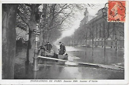 CPA Inondations De Paris Janvier 1910 Avenue D'Antin - Arrondissement: 02