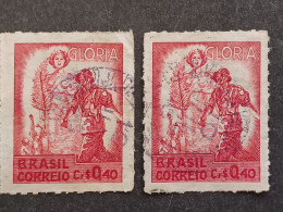 BRASILE 1945 GLORY SCOTT N 629 WMK 268 ERROR INVERTED - Gebraucht