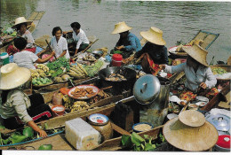 Asie > Thaïlande Floating Market (Wat Sai ) Near Bangkok - Tailandia