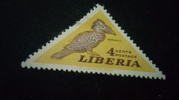 LİBERYA--1953-  4  C.      DAMGASIZ   LOCAL BİRDS - Liberia