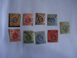 HONG  KONG  USED 9 STAMPS  KINGS  1903-1912  30C - Autres & Non Classés