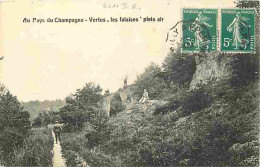 51 - Vertus - Au Pays Du Champagne - Les Falaises - Plein Air - Animée - Oblitération Ronde De 1908 - CPA - Voir Scans R - Vertus