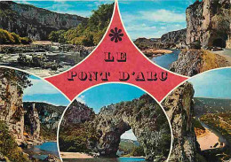 07 - Ardèche - Gorges De L'Ardèche - Le Pont D'Arc - Multivues - Flamme Postale De Bagnols Sur Cèze - CPM - Voir Scans R - Vallon Pont D'Arc