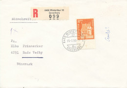 Switzerland Registered Cover Sent To Denmark Winterthur 10 Rosenberg 19-2-1968 Single Franked - Briefe U. Dokumente