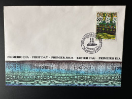 Cape Cabo Verde 1985 Mi. 498 FDC 1er Jour Cover Friedensreich Hundertwasser Art Kunst Boat Schiff Bateau Ship Boot - Cape Verde