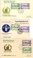 SYRIA - UAR - 1958 - Four Different FDCs - Michel V33-34 - Regional Conference FAO - Food. -Damascus - Syria