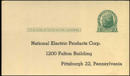 Postal Stationary - "National Electric Products Corp., Pittsburgh, Pennsylvania" - 1941-60
