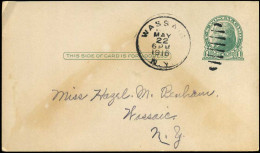 Postal Stationary - From Wassaic, N.Y. - 1901-20