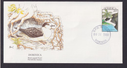 Dominica Karibik Fauna Schwatzhaubiger Sturmvogel Schöner KünstlerBrief - Dominica (1978-...)