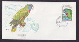 Dominica Karibik Fauna Rotkehliger Papagei Schöner KünstlerBrief - Dominique (1978-...)
