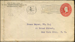 Cover From Wilminton, Delaware To New York City - Cartas & Documentos