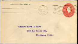 Cover From And To Chicago, Illinois - Cartas & Documentos
