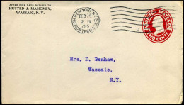 Cover From New York, Hudson Terminal Station, New York To Wassaic, New York - Lettres & Documents