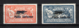 France Poste Aérienne N°1 Et 2 Oblitérés Cote 500€ - Signé CALVES - Scan Recto / Verso - 1927-1959 Oblitérés