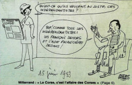 ► Coupure De Presse  Quotidien Le Figaro Jacques Faisant 1983 Corse Mitterrand - 1950 - Nu