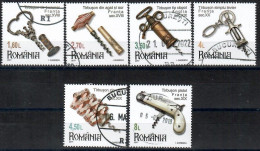Romania, 2017, USED,       Romanian Collections: Corkscrews (II), Mi. Nr. 7196-7201 - Used Stamps