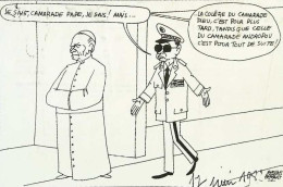 ► Coupure De Presse  Quotidien Le Figaro Jacques Faisant 1983 Pape Camarade Andropov - 1950 - Oggi