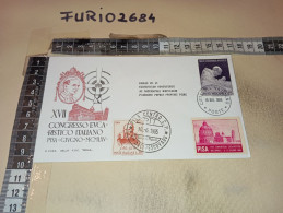 HB12526 FDC RODIA TIMBRO ANNULLO CITTA' DEL VATICANO PISA 1965 XVII CONGRESSO EUCARISTICO ITALIANO - FDC