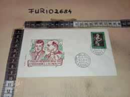 HB12527 FDC ROMA TIMBRO ANNULLO CITTA' DEL VATICANO VISITA DEL PRESIDENTE KENNEDY A PAPA PAOLO VI 1963 - FDC