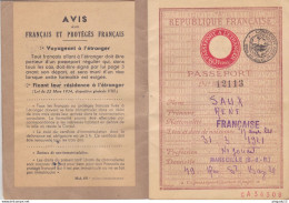 Fixe FRANCE Passeport 60 Francs + Complément Payé Au Tarif De 1946 Regno D'Italia Marca Consolare - Briefe U. Dokumente