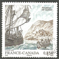 331eu-109 France Fondation Québec Foundation Canot Canoe Indien Indian - Indiens D'Amérique