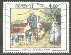 331nf-52 France Tableau Utrillo Lapin Agile Painting - Usados