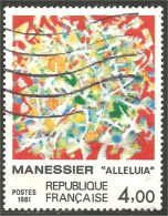 331nf-32 France Tableau Manessier Painting - Used Stamps