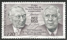 331nf-3 France Coopération Franco-allemande De Gaulle Adenauer - Used Stamps