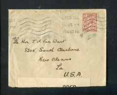 "GROSSBRITANIEN" 1918, Brief Mit "ZENSUR" (Banderole "OPENED BY CENSOR") In Die USA (A1052) - Cartas & Documentos