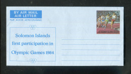 "SALOMON-ISLANDS" 1984, Aerogramm "Olympiade" ** (A1053) - Salomoninseln (Salomonen 1978-...)