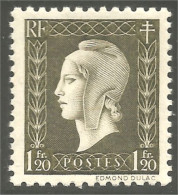 336 France Yv 690 Londres Marianne De Dulac 1 Fr 20 MNH ** Neuf SC (690-1b) - 1944-45 Marianne De Dulac