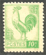 336 France Yv 630 Coq Rooster Hahn Haan Gallo MNH ** Neuf SC (630-2) - Gallinacées & Faisans